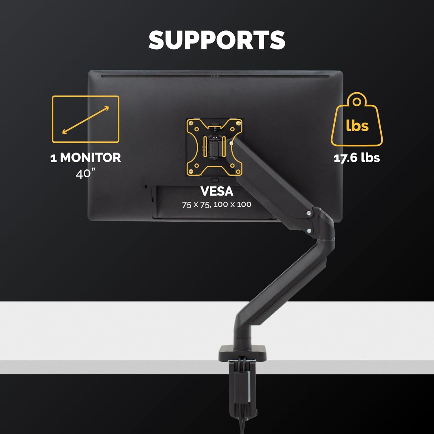Fellowes Platinum Series Single Monitor ARM Black Fellowes Platinum Series Single Monitor ARM Black